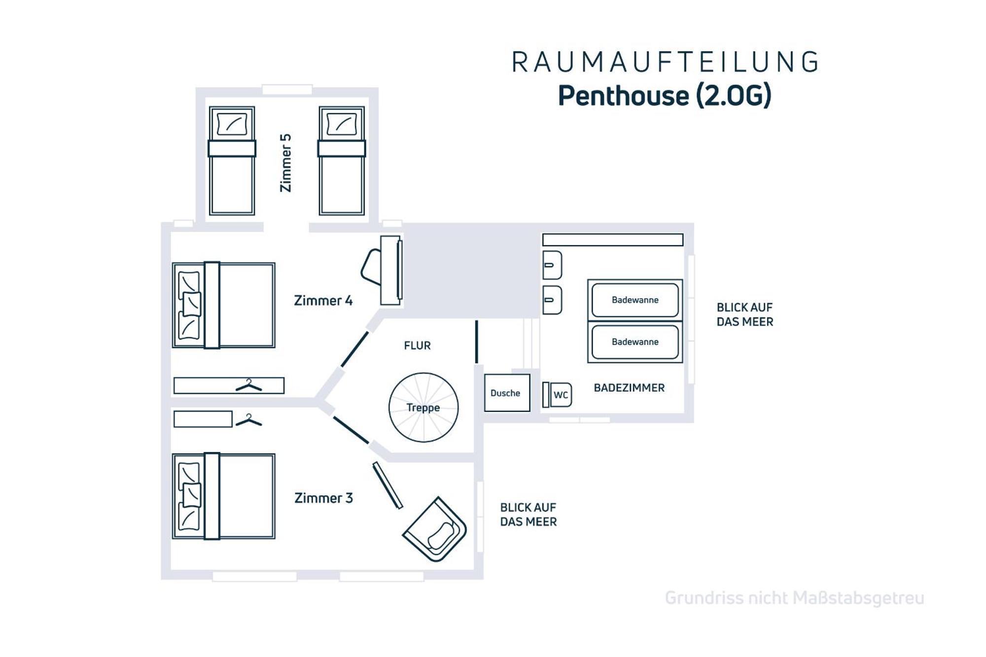 Grosse Penthouse Ferienwohnung Mit Meerblick, Sonnenterrasse & Luxusbad Von "Momentic" Зирксдорф Екстериор снимка