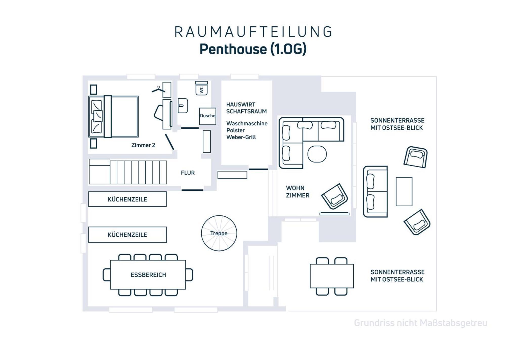 Grosse Penthouse Ferienwohnung Mit Meerblick, Sonnenterrasse & Luxusbad Von "Momentic" Зирксдорф Екстериор снимка